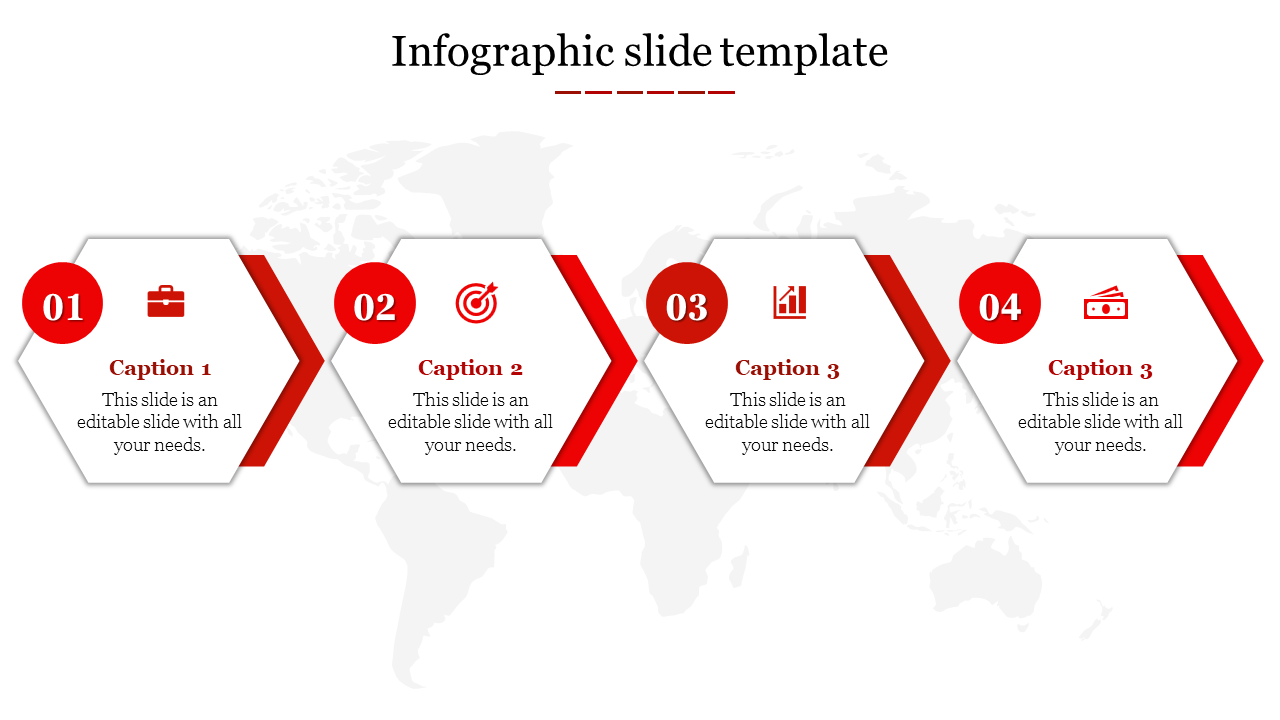 Elegant Infographic Slide Template With Four Nodes